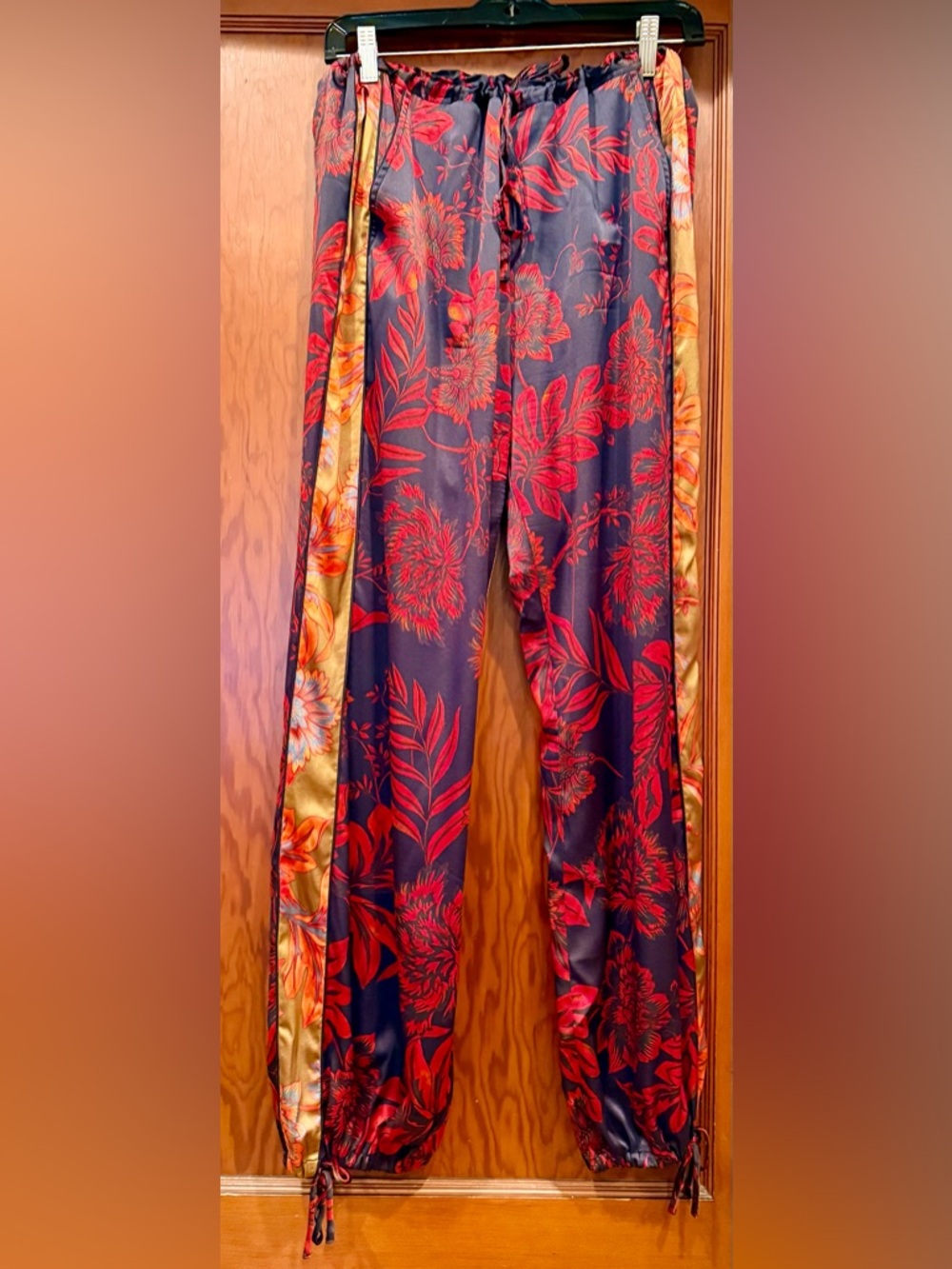 Johnny Was Pete & Greta Silk Floral Pants